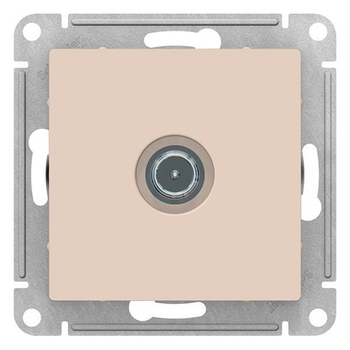 Розетка TV SE AtlasDesign оконечная 1DB, бежевая, механизм - Электрика, НВА - Выключатели и розетки - Розетки - . Магазин оборудования для автономного и резервного электропитания Ekosolar.ru в Наро-фоминске