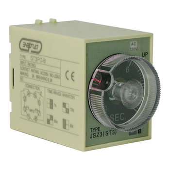 Реле времени 220V ST3PC-B (0.1-1s/10s/60s/6 min) Энергия - Электрика, НВА - Реле, автоматизация и управление - Реле времени - . Магазин оборудования для автономного и резервного электропитания Ekosolar.ru в Наро-фоминске