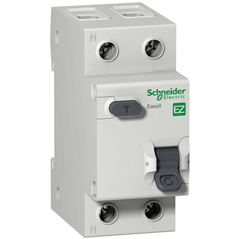 Дифференциальный автоматический выключатель Schneider Electric EASY 9 1P+N 16А 30мА C AC 4,5 кА - Электрика, НВА - Модульное оборудование - Дифференциальные автоматы - . Магазин оборудования для автономного и резервного электропитания Ekosolar.ru в Наро-фоминске