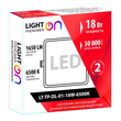 Светильник LightPhenomenON Downlight LT-TP-DL-01-18W-6500K встраиваемый квадратный 170х170 LED - Светильники - Светильники DOWNLIGHT - . Магазин оборудования для автономного и резервного электропитания Ekosolar.ru в Наро-фоминске