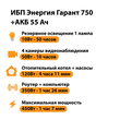 ИБП для котла Энергия Гарант 750 + Аккумулятор 55 Ач 12 В (450Вт - 67мин) - ИБП и АКБ - ИБП для котлов - . Магазин оборудования для автономного и резервного электропитания Ekosolar.ru в Наро-фоминске